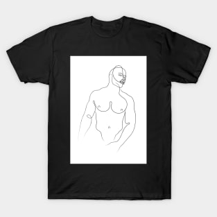 Male Torso Line Drawing T-Shirt